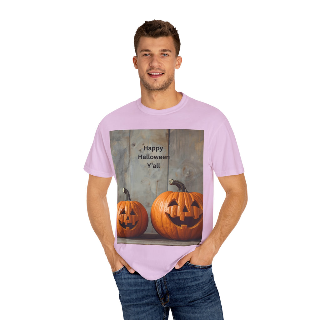 Happy Halloween Unisex T-Shirt, Spooky Fall Tee, Pumpkin Graphic Shirt, Halloween Costume Top, Fall Celebration Wear