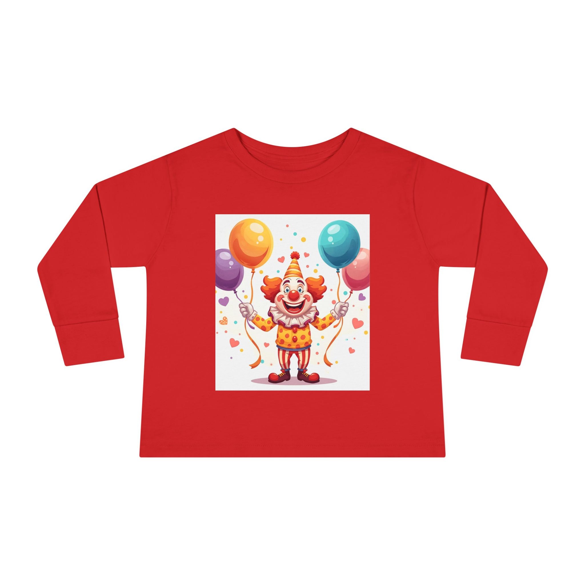 Funny Clown Toddler Long Sleeve Tee