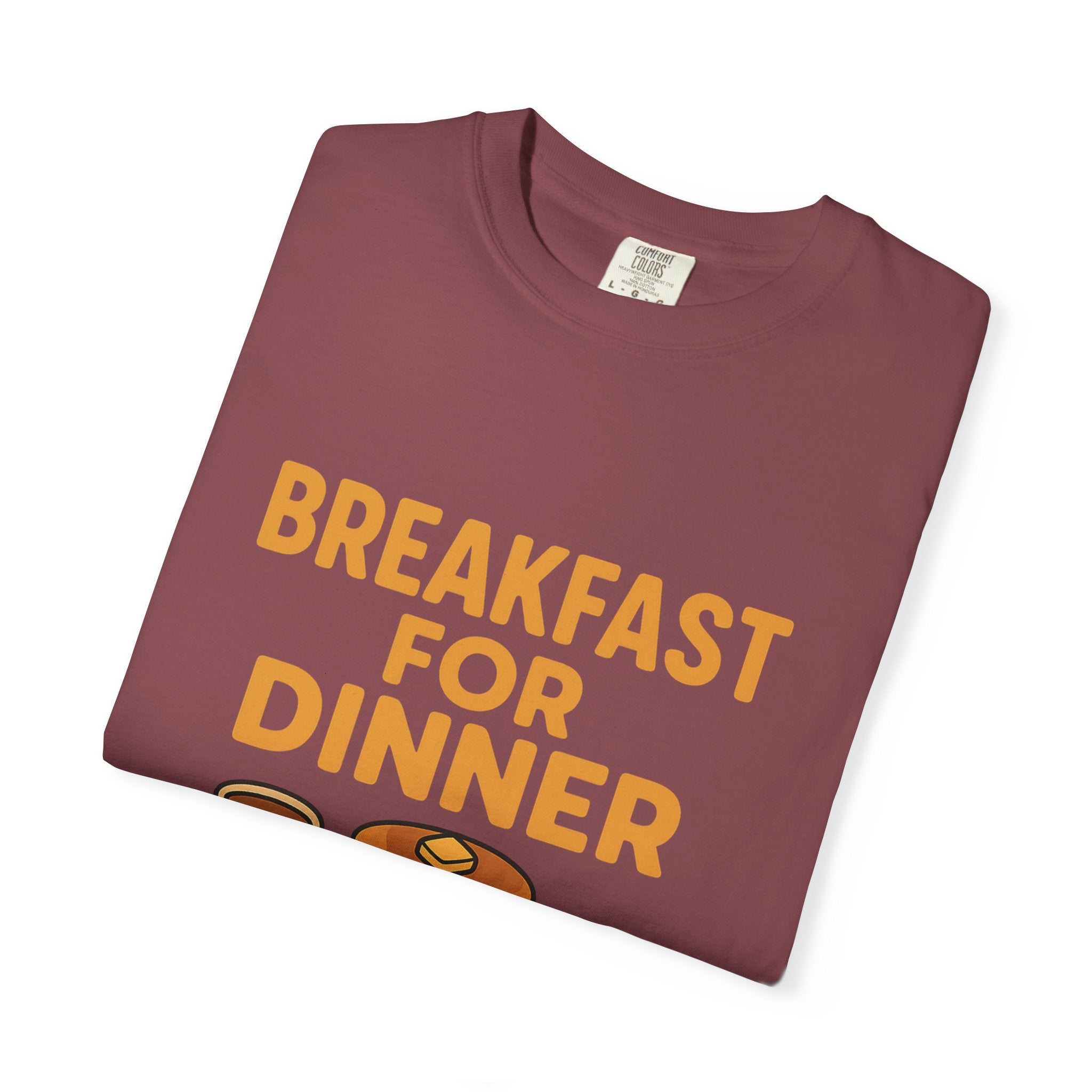 Whimsical Breakfast For Dinner T-Shirt, Foodie Gift, Funny Dinner Shirt, Comfort Wear, Casual Tee for Food Lovers