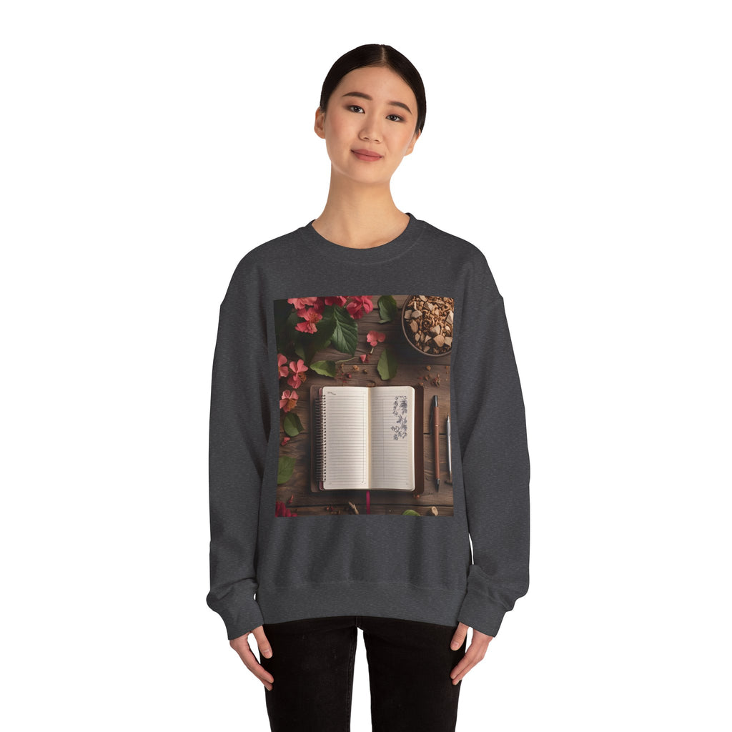 Floral Inspirational Sweatshirt | Cozy Crewneck for Writers, Nature Lovers, Journal Enthusiasts, Perfect Gift for Friends