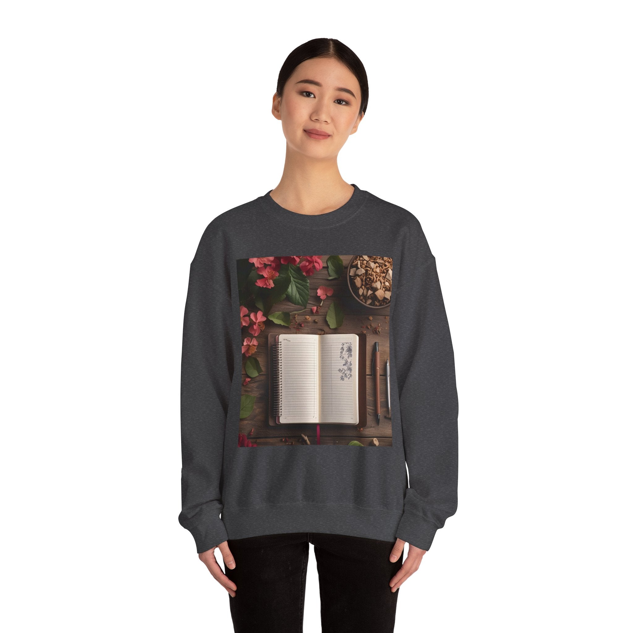 Floral Inspirational Sweatshirt | Cozy Crewneck for Writers, Nature Lovers, Journal Enthusiasts, Perfect Gift for Friends