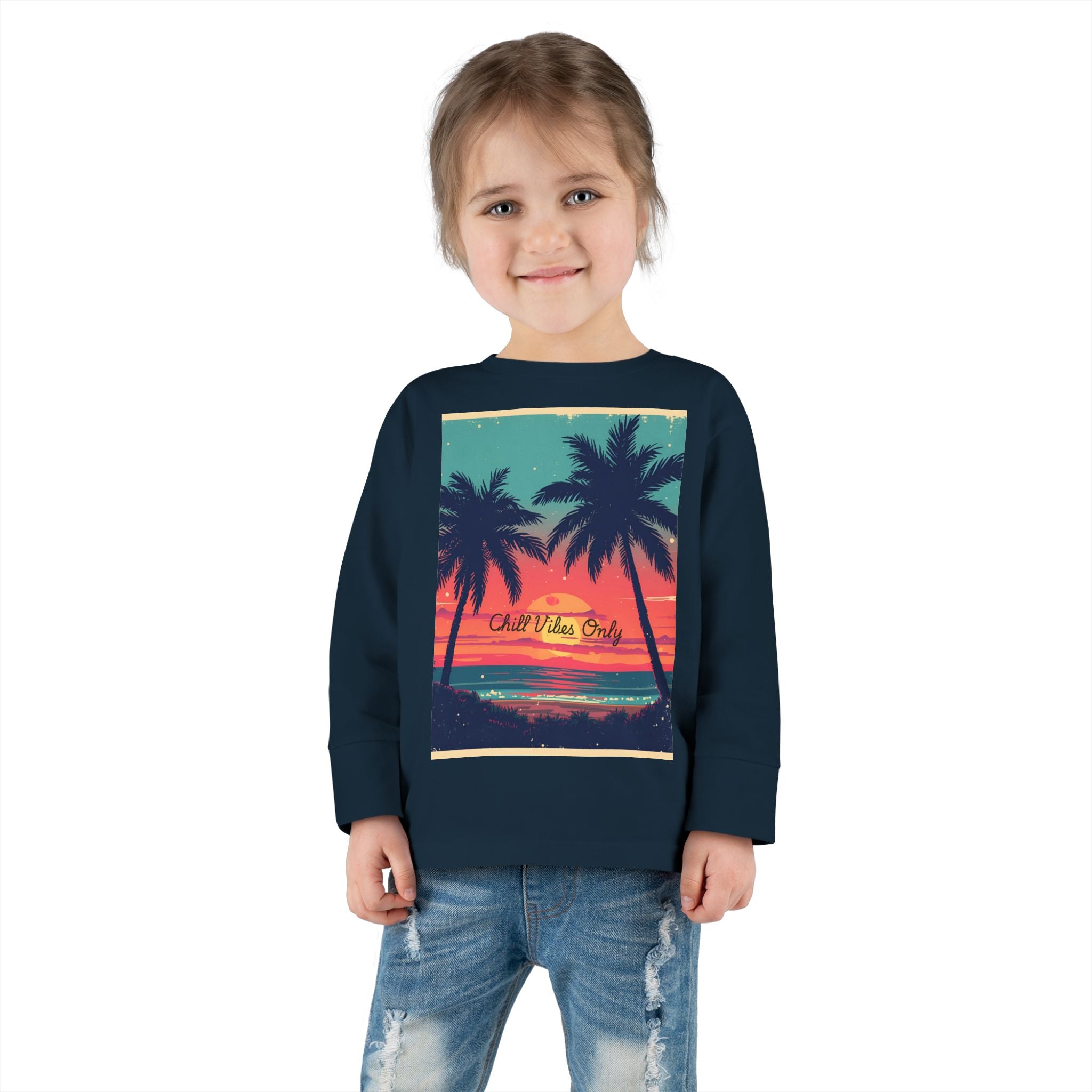 Tropical Sunset Toddler Long Sleeve Tee