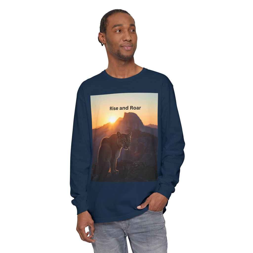 Rise And Roar Unisex Garment-dyed Long Sleeve T-Shirt