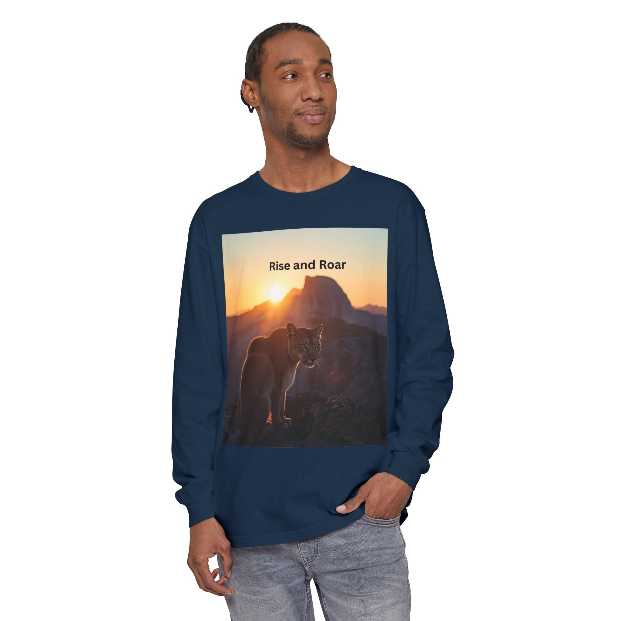 Rise And Roar Unisex Garment-dyed Long Sleeve T-Shirt