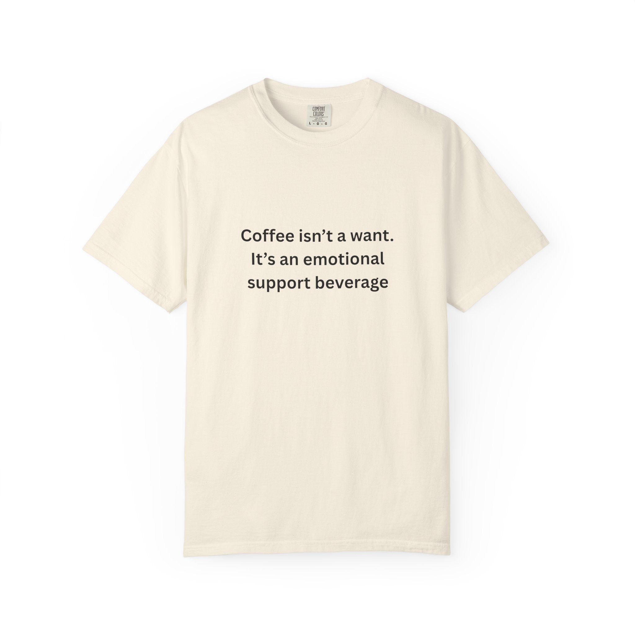 Emotional Support Coffee T-Shirt, Funny Coffee Tee, Gift for Coffee Lovers, Unisex Relaxed T-Shirt, Humor Apparel, Casual Wear