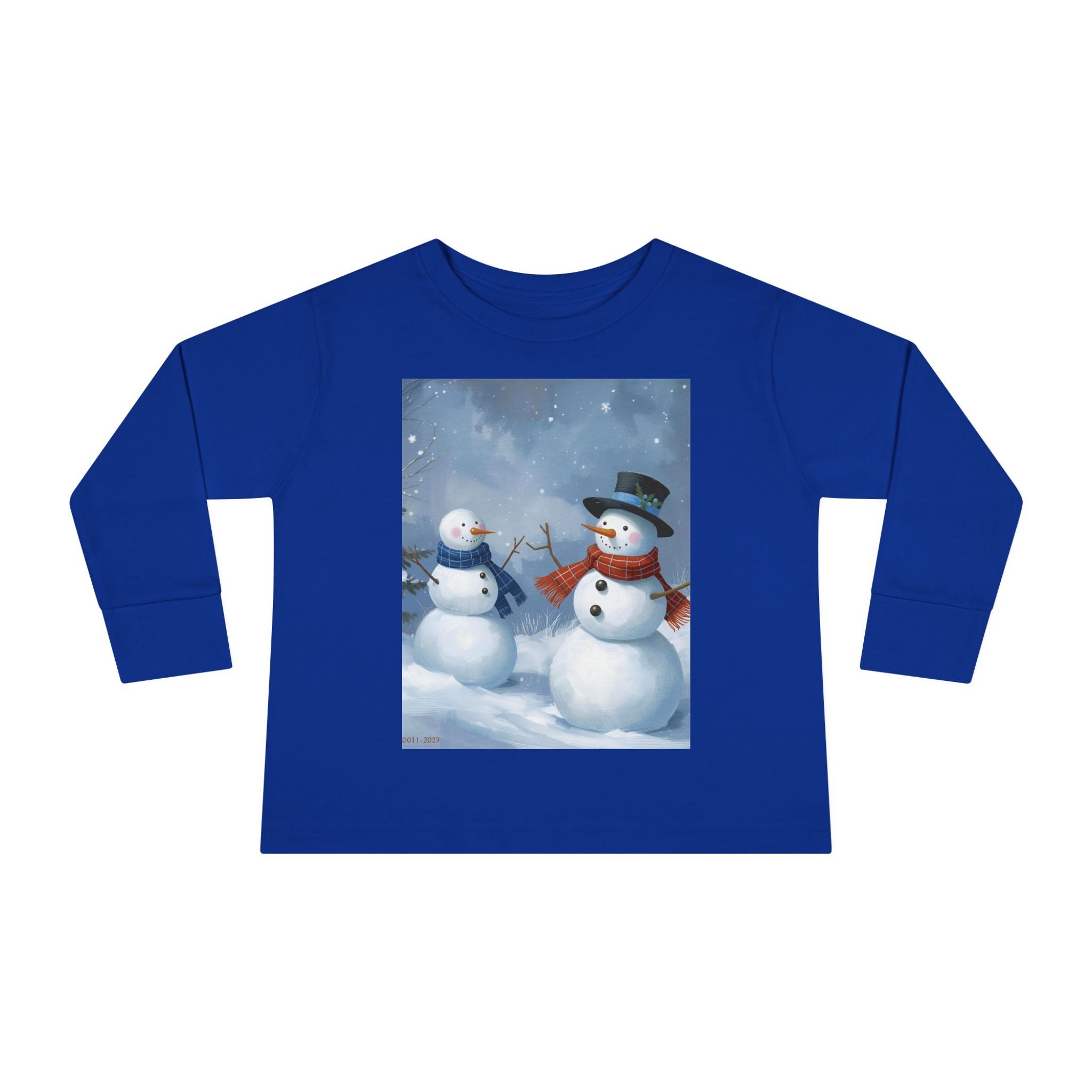 Christmas Snowman Family Toddler Long Sleeve Tee