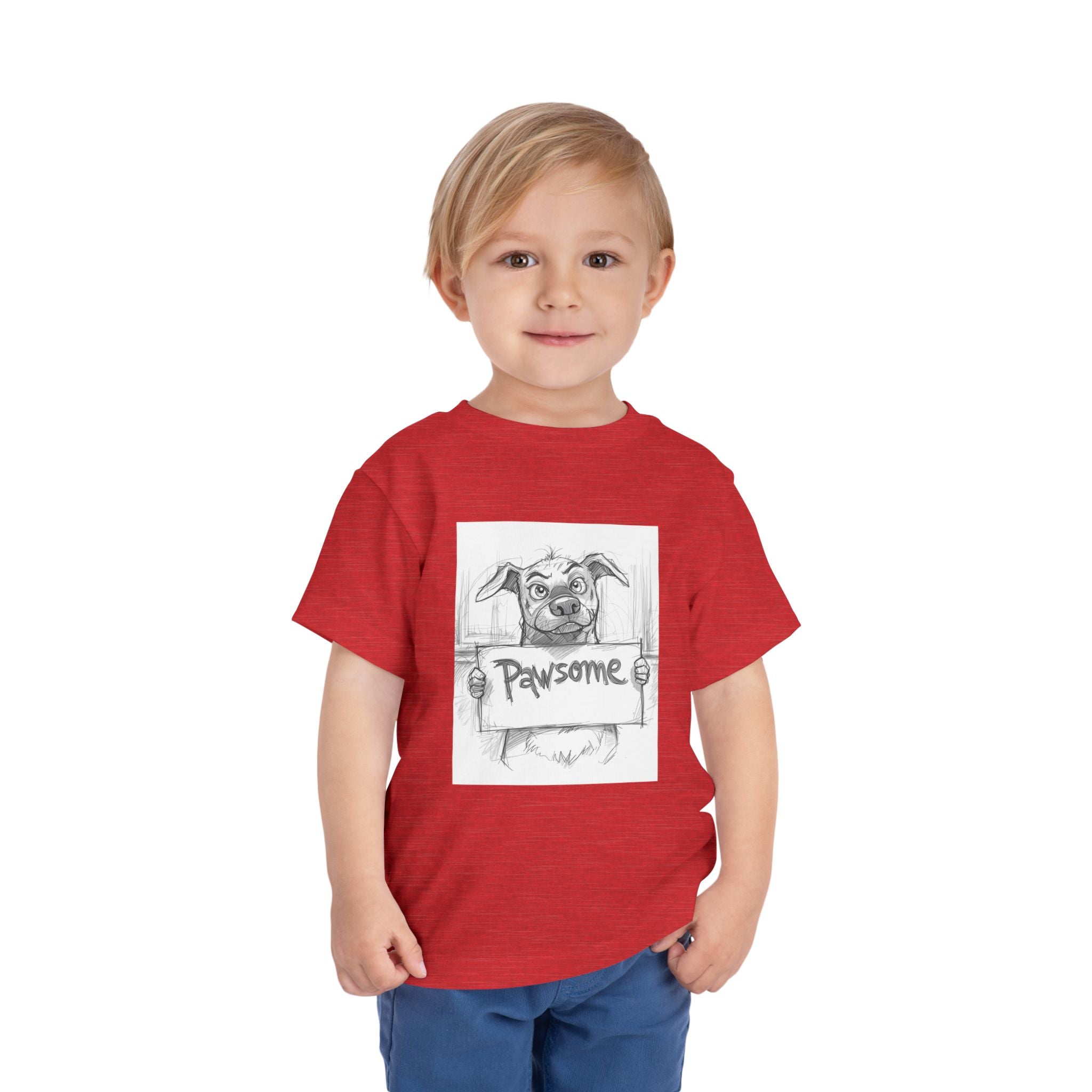 Pawsome Toddler Tee, Cute Dog Shirt for Kids, Pet Lover Gift, Playful Toddler Outfit, Birthday Gift, Animal Lover Apparel