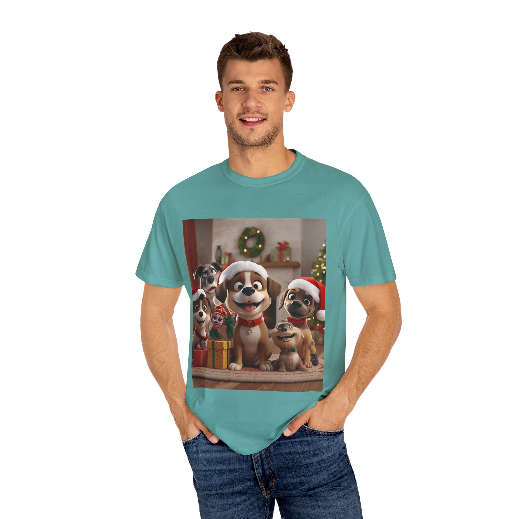 Cute Christmas Festive Dog Holiday T-Shirt | Pet Lover Gift, Christmas Shirt, Unisex Casual Tee, Cute Animal Apparel, Holiday Spirit Outfit