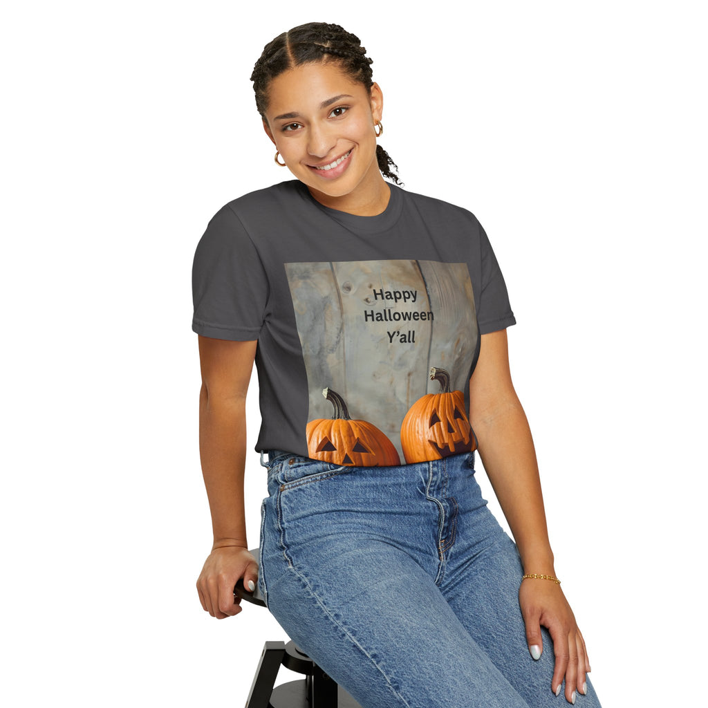 Happy Halloween Y'all T-Shirt | Cozy Fall Tee, Pumpkin Shirt, Unisex Halloween Apparel, October Gift, Casual Wear