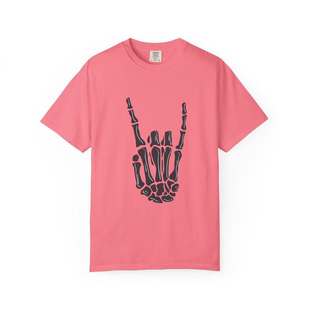 Skeleton Hand Rock On T-Shirt, Music Lover Apparel, Unisex Graphic Tee, Festival Outfit, Halloween Costume, Soft Cotton Shirt