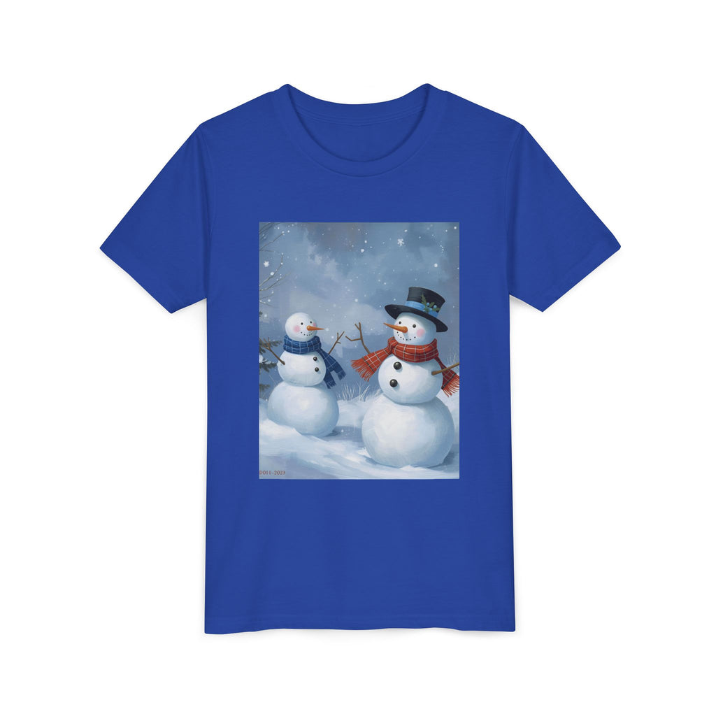 Christmas Snowman Family Youth Short Sleeve Tee