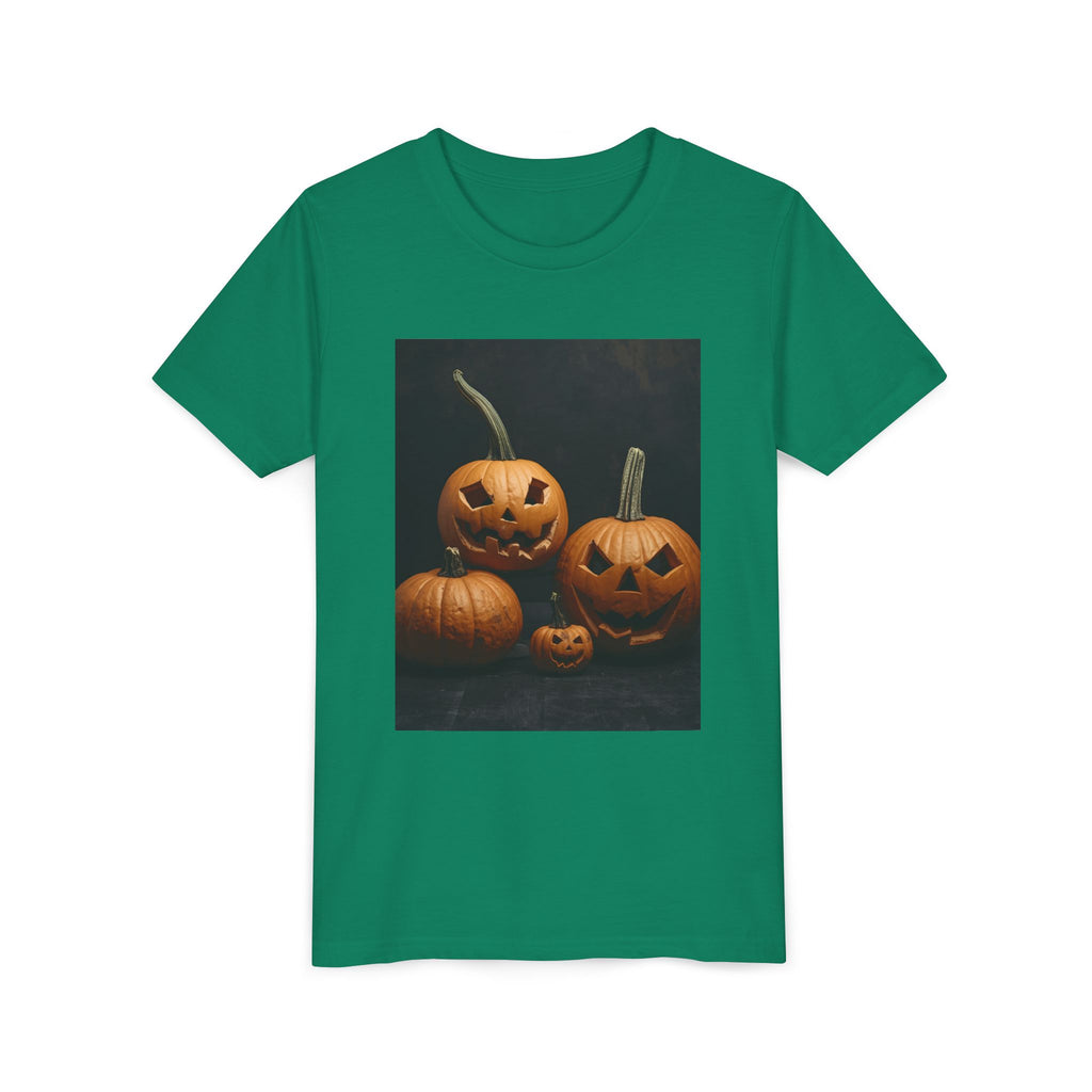 Spooky Halloween Pumpkin Youth Short Sleeve Tee