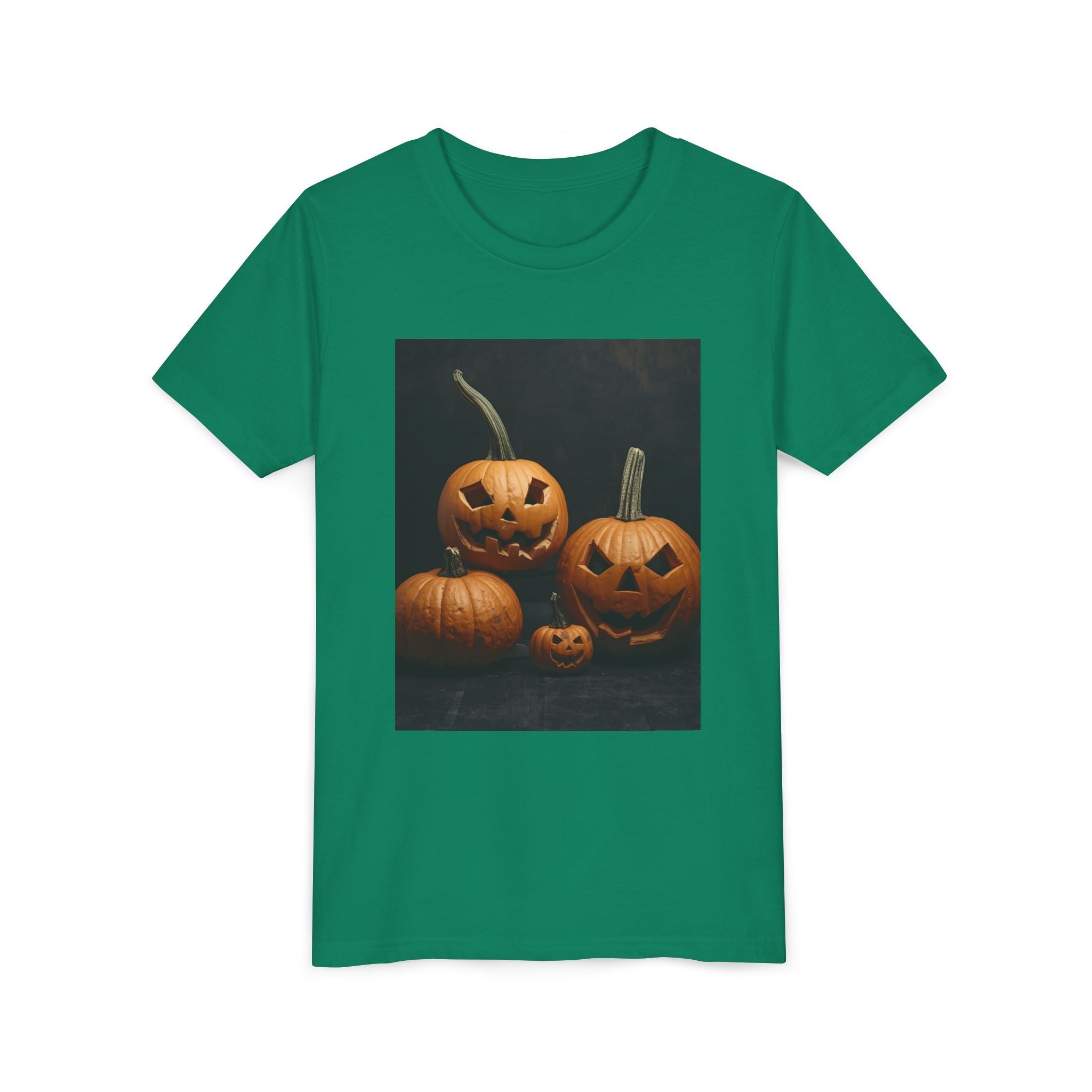Spooky Halloween Pumpkin Youth Short Sleeve Tee