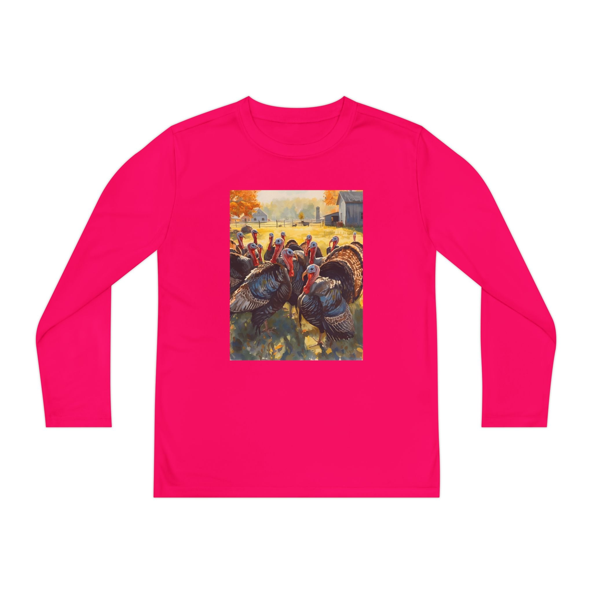 Thanksgiving Turkey Youth Long Sleeve Turkey Tee, Thanksgiving Shirt, Fall Outfit, Holiday Apparel, Kids Long Sleeve Top, Autumn Clothing