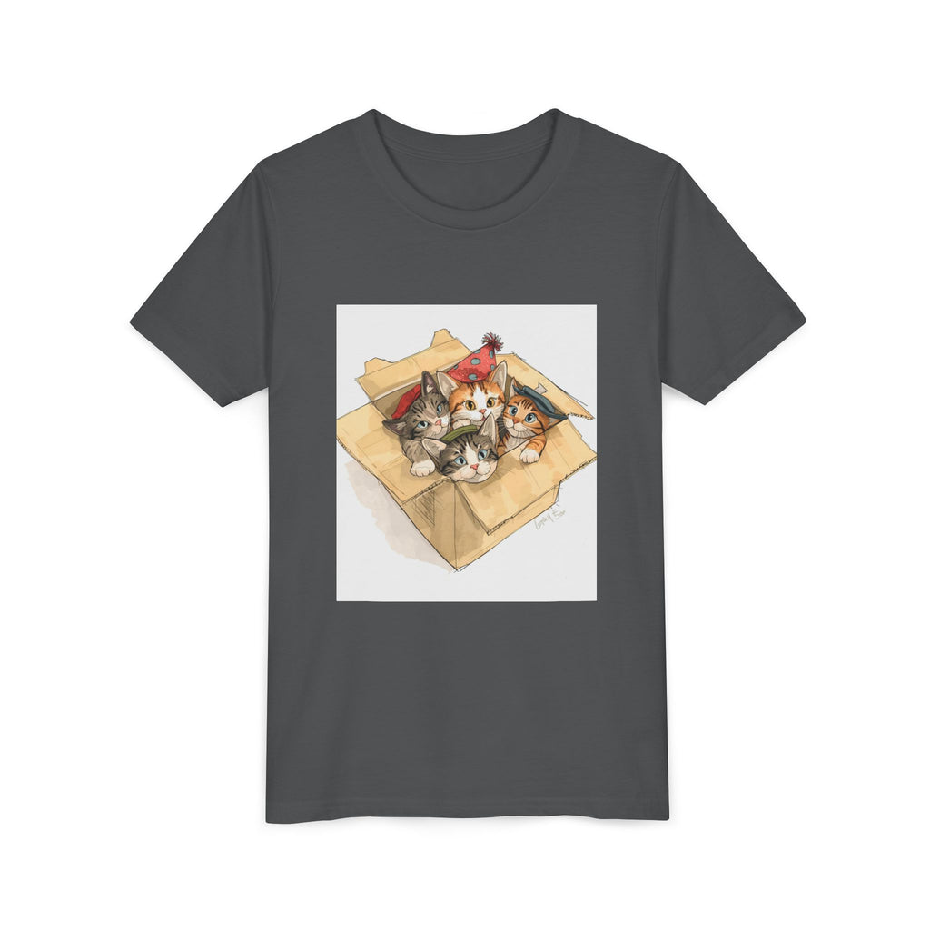 Cute Kittens In Box Youth Short Sleeve Tee