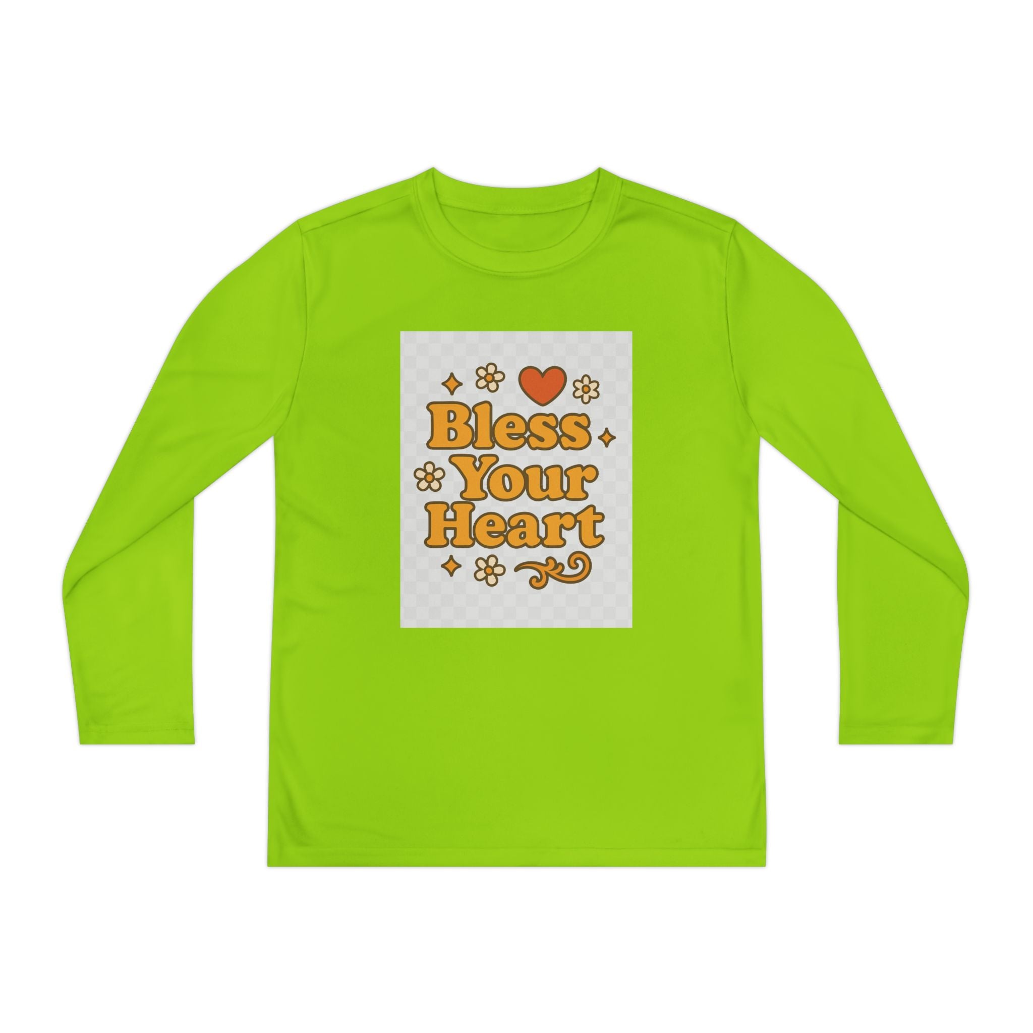 Bless Your Heart Youth Long Sleeve Competitor Tee