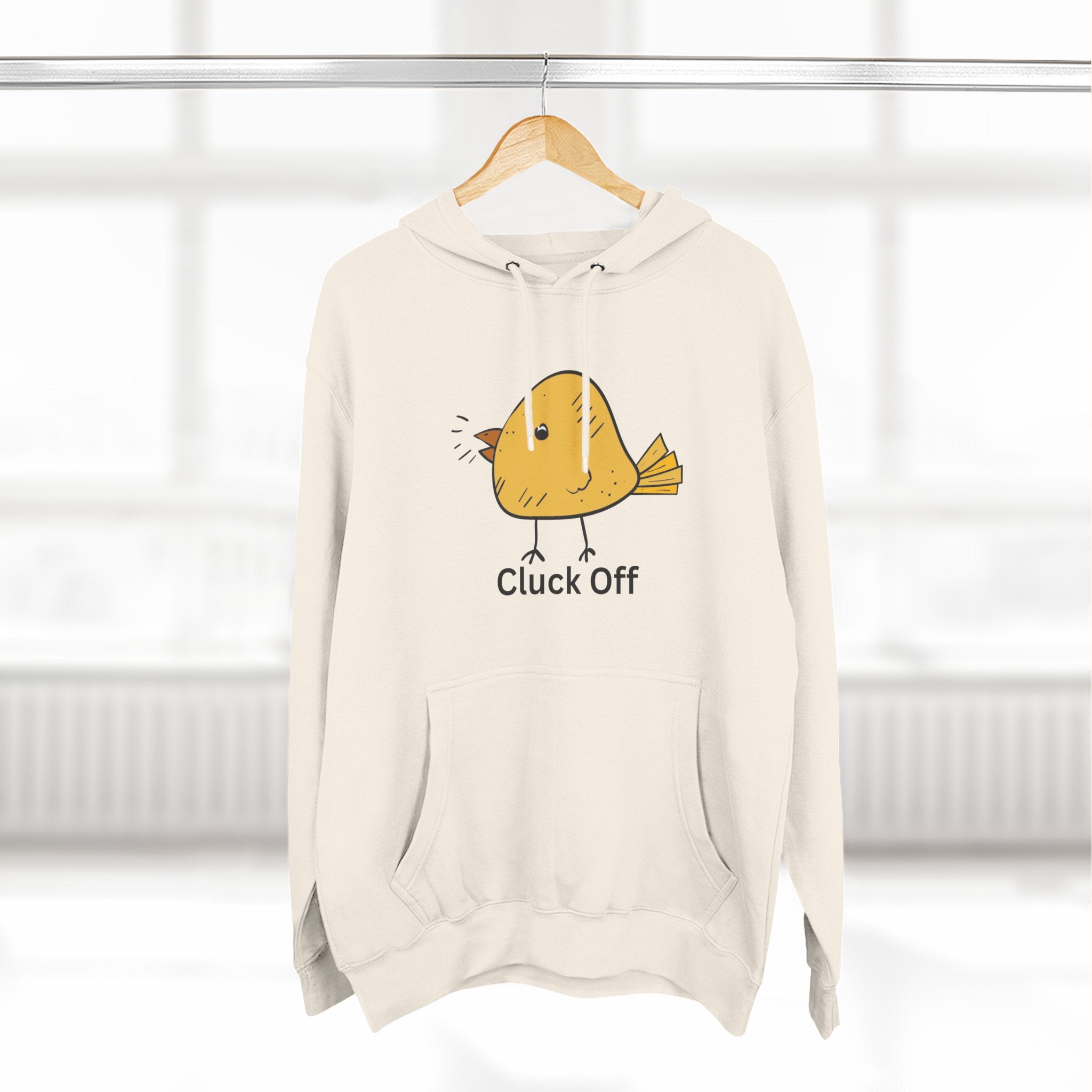 Cluck Off Funny Bird Hoodie, Quirky Fleece Hoodie, Gifting for Bird Lovers, Casual Wear, Perfect for Relaxing