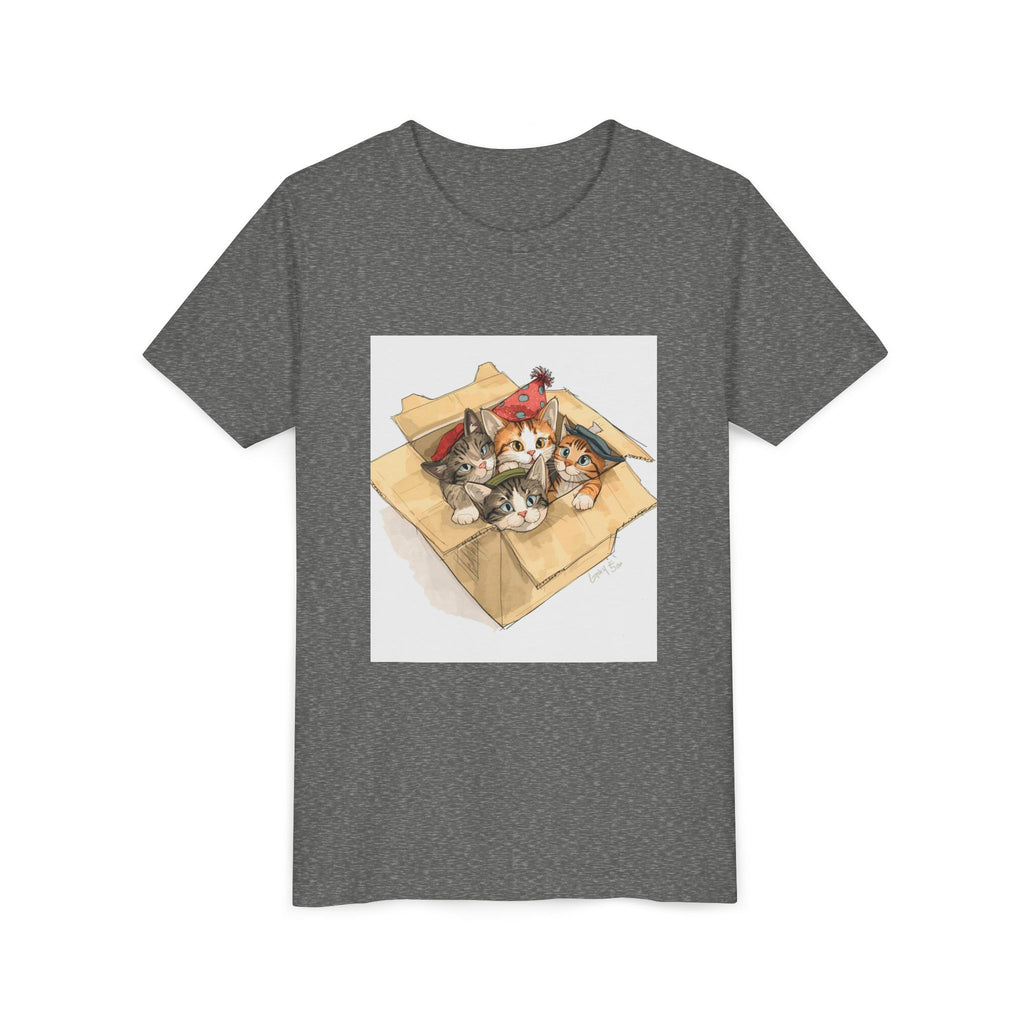 Cute Kittens In Box Youth Short Sleeve Tee