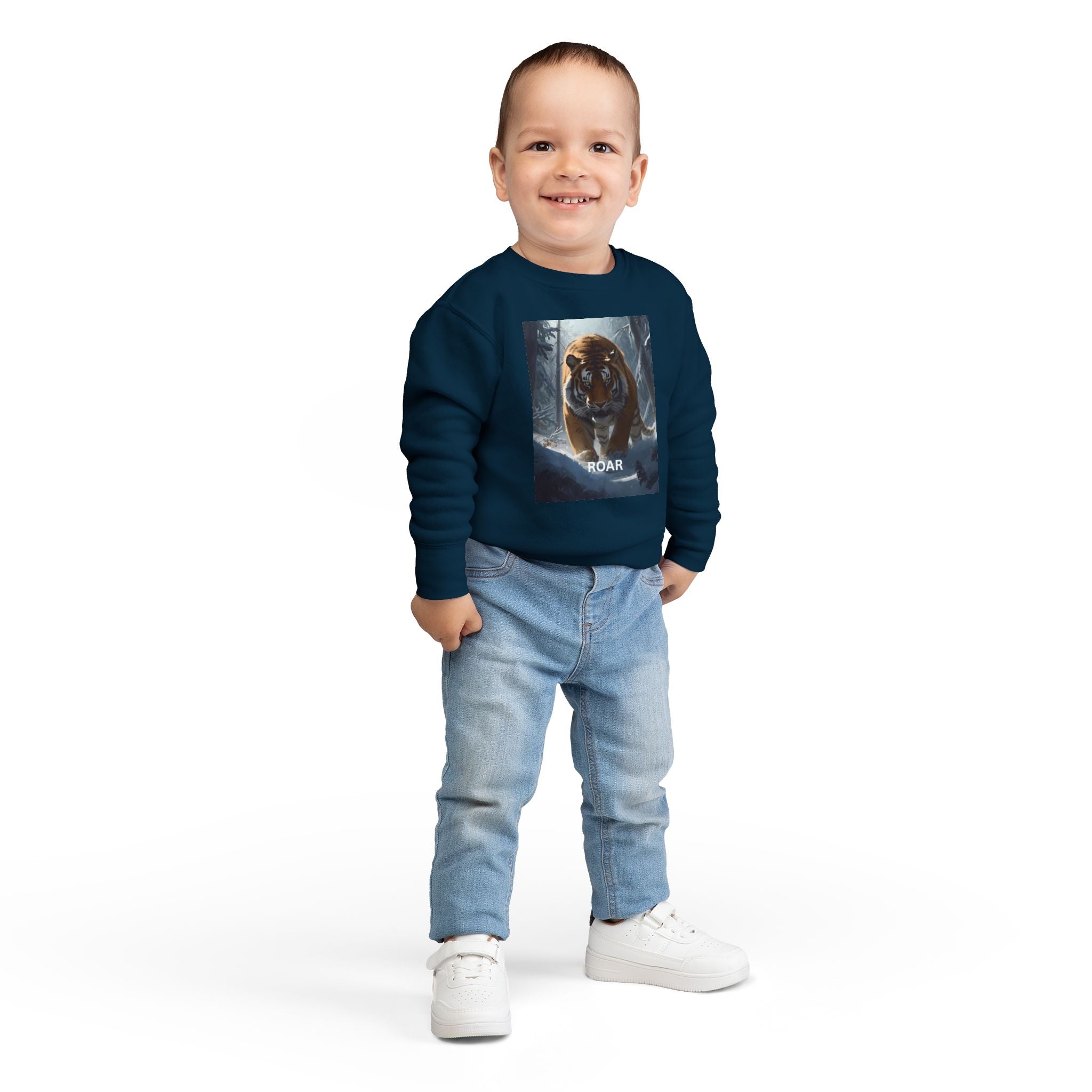 Tiger Roar Snow Toddler Sweatshirt