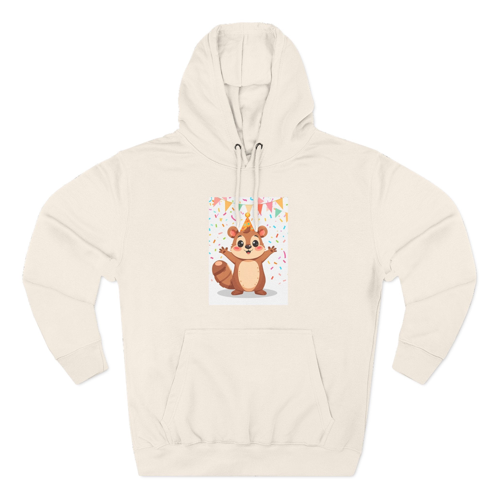 Party Animal With Squirl Three-Panel Fleece Hoodie