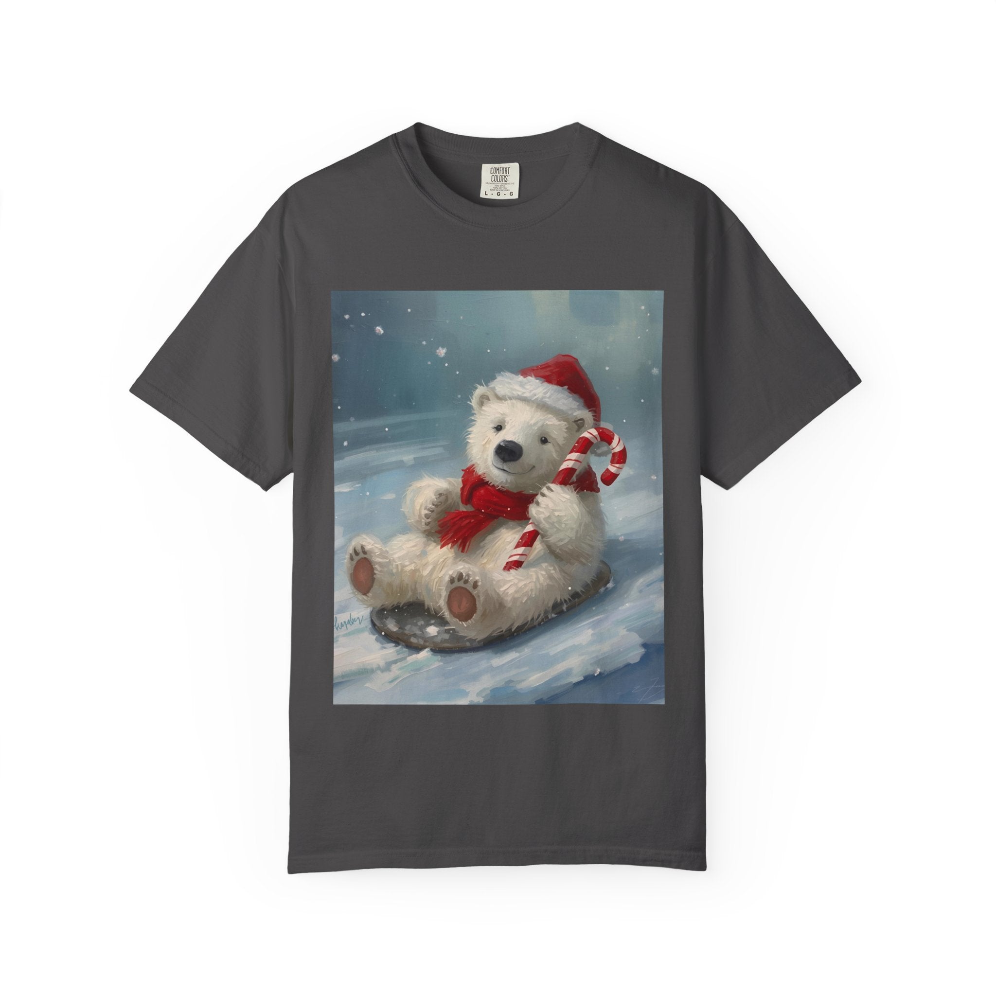 Cozy Christmas Bear T-Shirt, Winter Apparel, Holiday Gift, Family Matching Tee, Cute Polar Bear Design, Festive Outfit