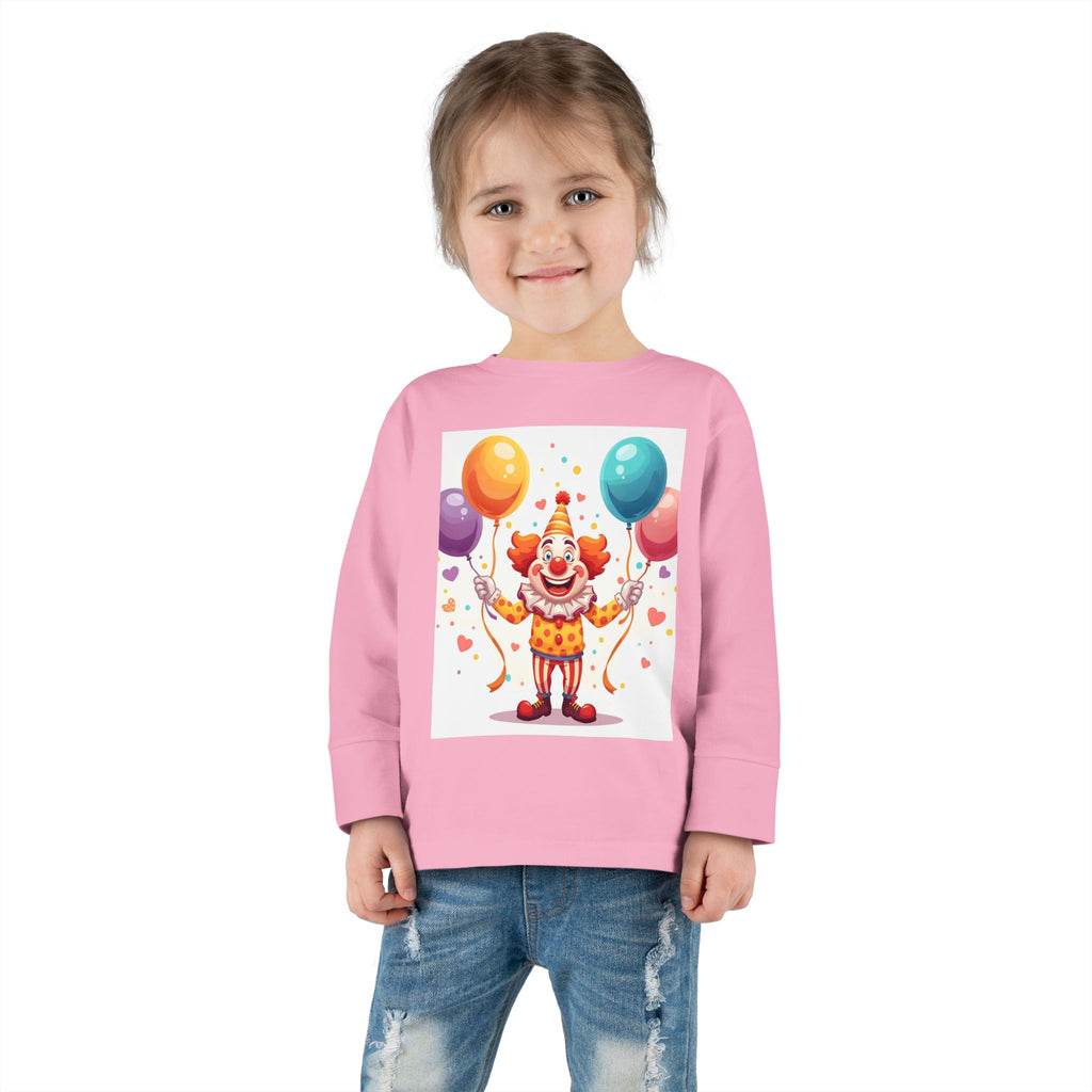 Funny Clown Toddler Long Sleeve Tee