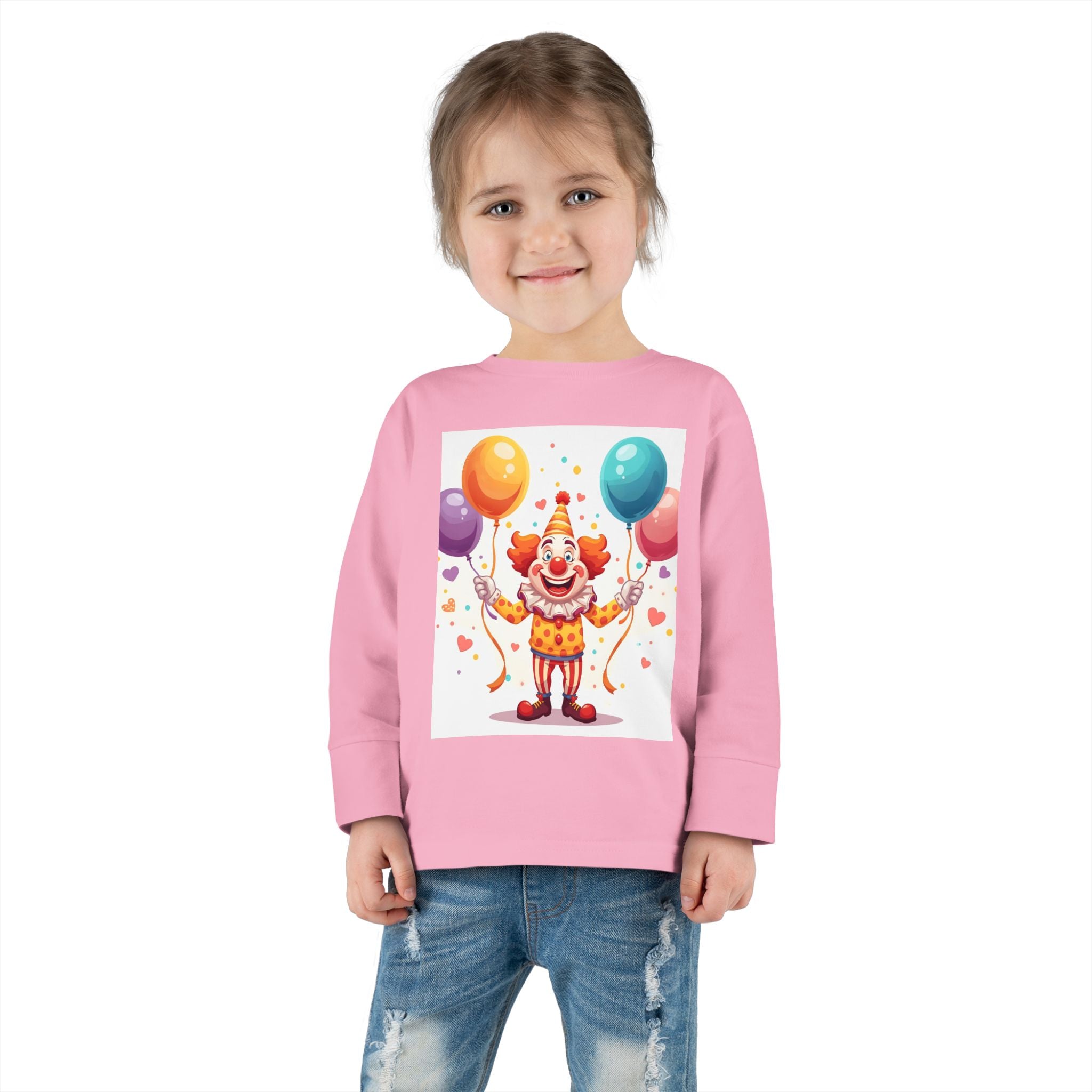 Funny Clown Toddler Long Sleeve Tee