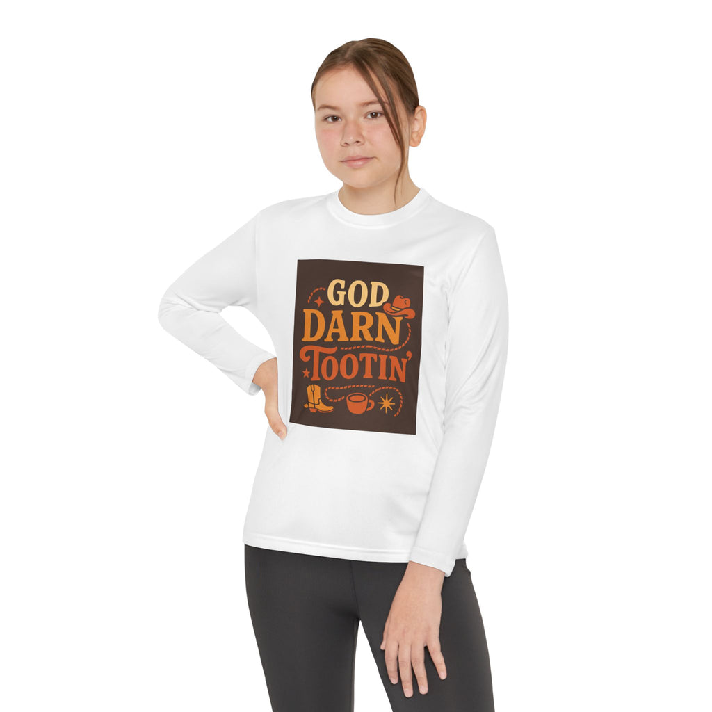 God Darn Tootin Youth Long Sleeve Competitor Tee