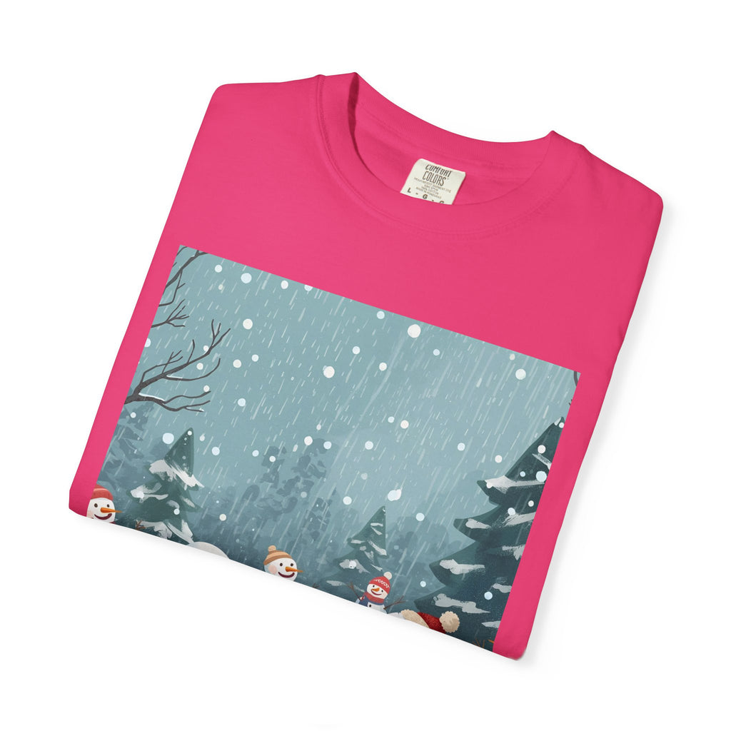 Festive Christmas Winter Wonderland Snowman T-shirt | Holiday Tee, Christmas Apparel, Gift for Him/Her, Graphic Shirt, Seasonal Fashion