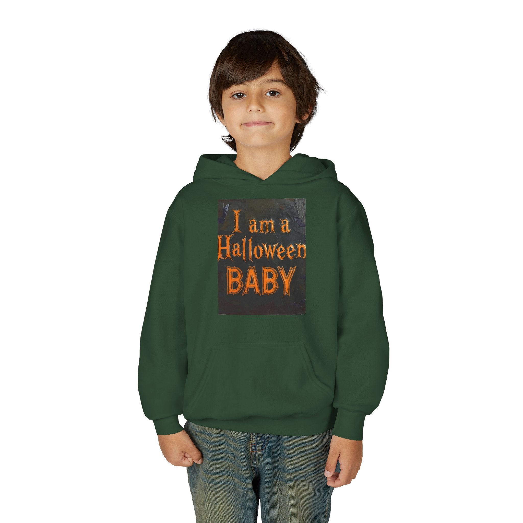 I Am A Halloween Baby Youth Heavy Blend Hooded Sweatshirt
