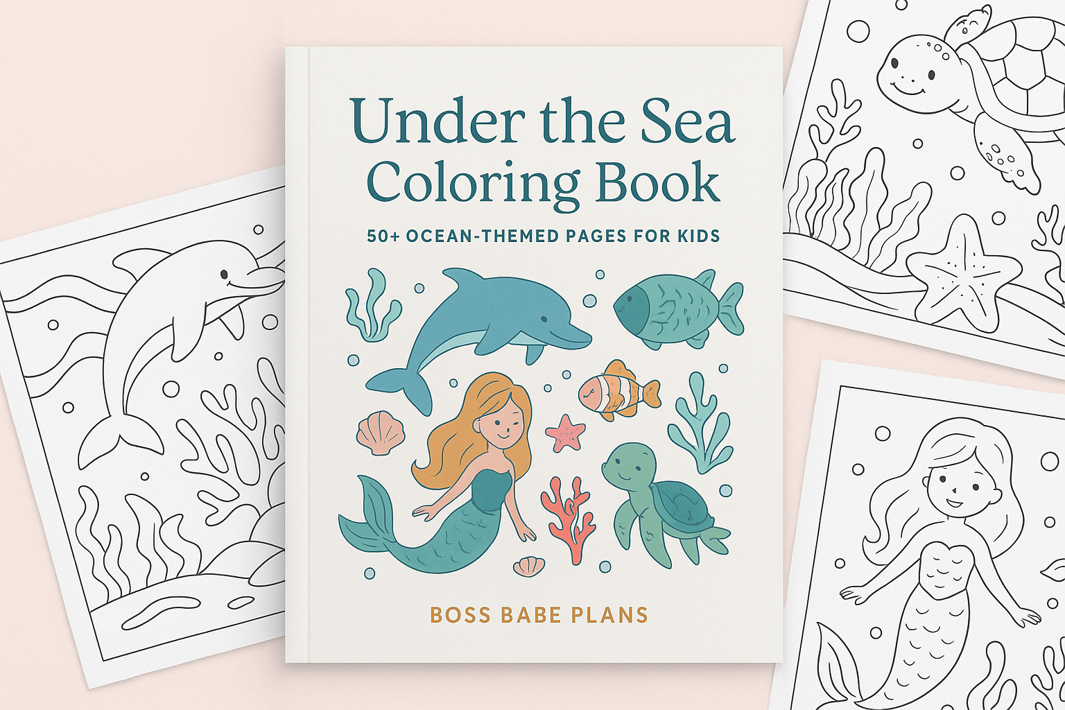 Under the Sea Coloring Book | 50+ Ocean-Themed Pages for Kids