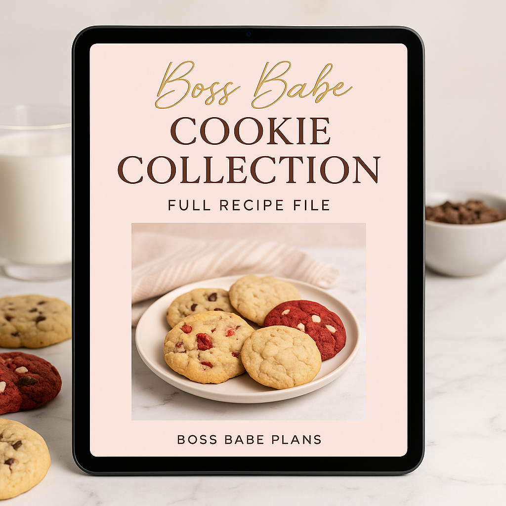 Boss Babe Cookie Recipe Book – Blush & Gold Printable by Boss Babe Plans