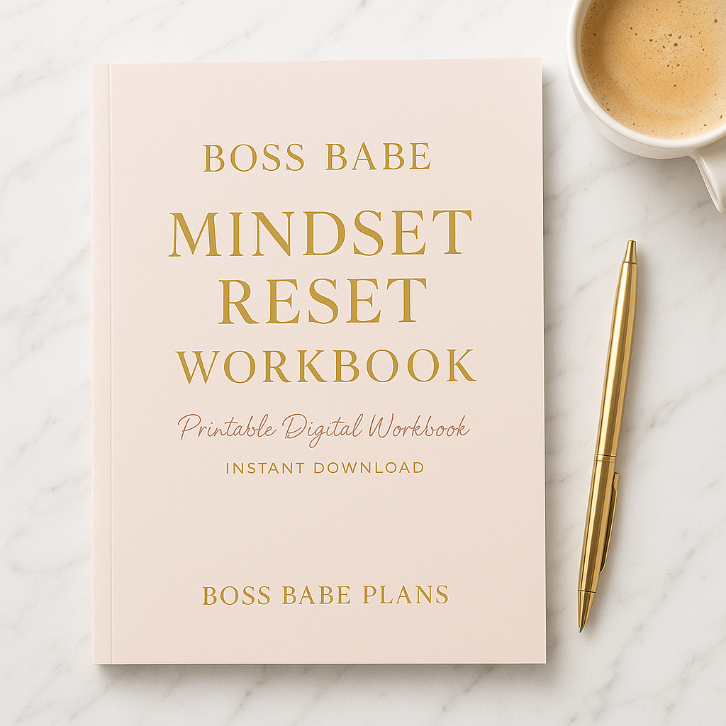 Boss Babe Mind Reset Journal – Blush & Gold Printable by Boss Babe Plans