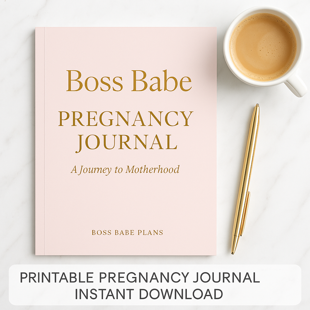 Boss Babe Pregnancy Journal – Blush & Gold Printable by Boss Babe Plans